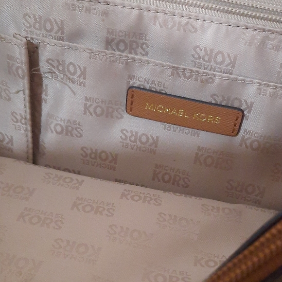 Michael Kors Beige and Brown Signature Tote - Picture 2 of 14
